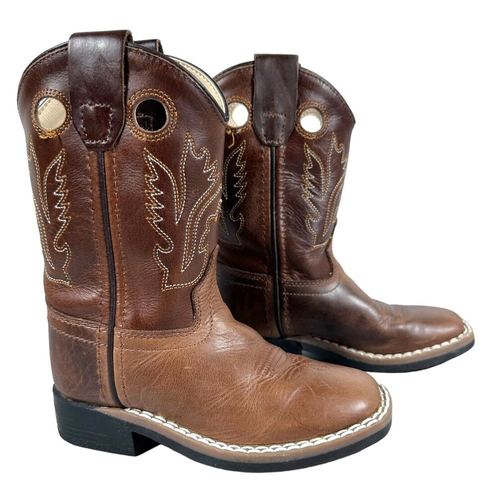 Old West Cowboy Western Boots Kids Toddler Size 8 D Square Toe Style BSI1807